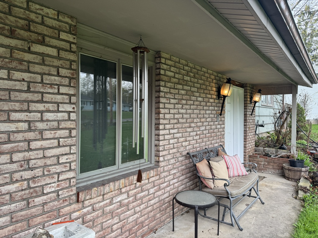Porch brick and window detail