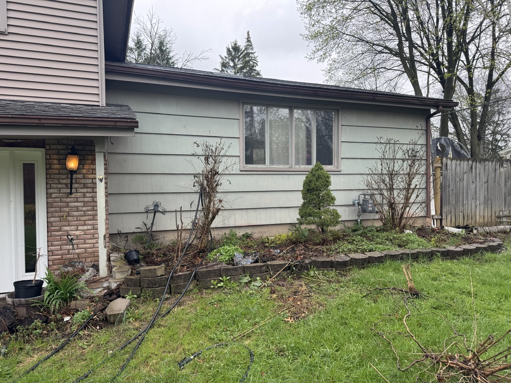 Side of house with window