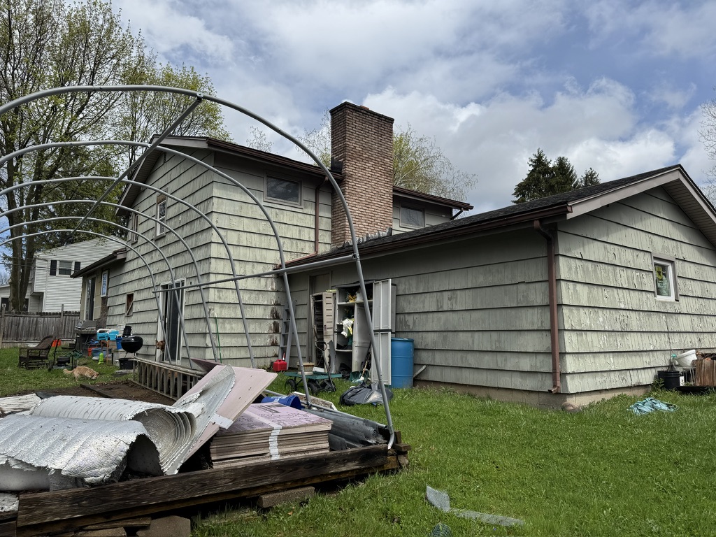Chimney and rear roofline